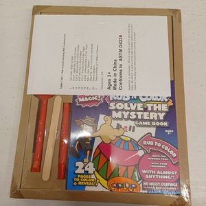 Rub N Color solve the mystery Gamebook new sealed